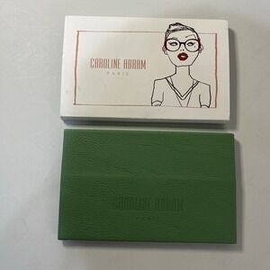Caroline Abram Glasses Case Eyeglasses Sunglasses Folding Case NEW Green